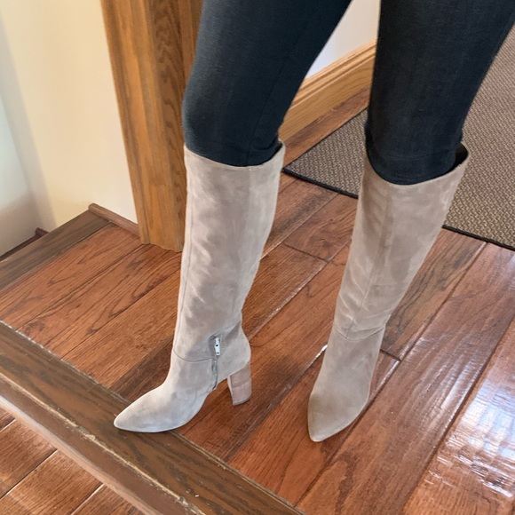 NWOB Steve Madden Tan Suede Fiela Knee High Boots - Picture 9 of 10